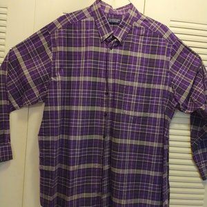 Purple plaid Long Sleeve shirt